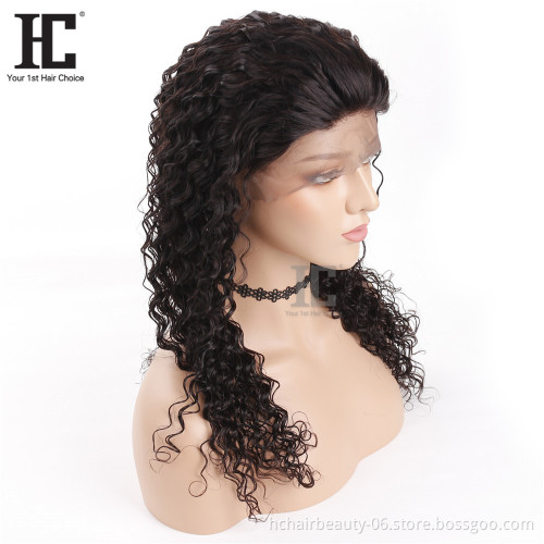Wholesale Virgin Hair Vendors Brazilian Cuticle Aligned Raw Virgin Human Hair Full Lace Wig Deep Human Lace Wig For Black Women